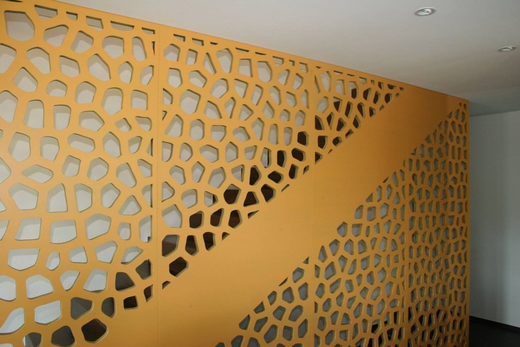 Bruag laser cut perforated stairs